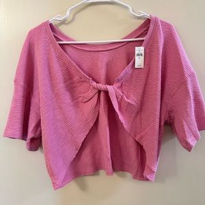 Waffle knit crop top